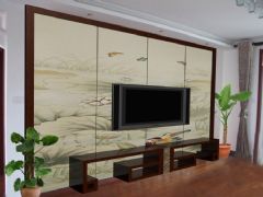 个性化电视背景墙设计方案现代客厅装修图片
