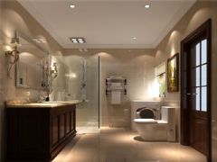 成都尚层装饰别墅装修欧美风格案例（二十六）美式卫生间装修图片