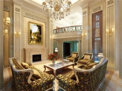 成都尚层装饰别墅装修欧式风格效果图（八）欧式客厅装修图片
