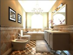 成都尚层装饰别墅装修欧式风格效果图（十）欧式卫生间装修图片