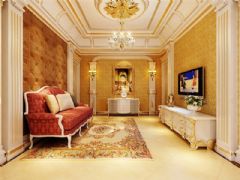 成都尚层装饰别墅装修欧式风格效果图（十一）欧式客厅装修图片