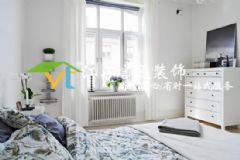 中港雅典城小清新装修风格现代卧室装修图片