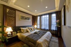 中式风格豪华复式设计效果图中式卧室装修图片