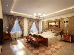 西式古典风格效果图（六）古典卧室装修图片