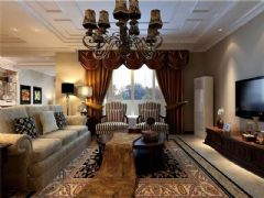 成都尚层装饰别墅装修西式古典风格案例效果图（十二）欧式客厅装修图片
