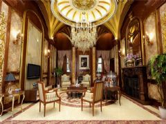 成都尚层装饰别墅装修西式古典风格案例欣赏（十四）美式客厅装修图片