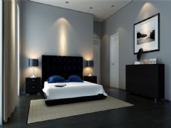 成都尚层装饰别墅装修现代简约风格案例效果图（一）现代简约卧室装修图片