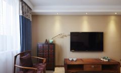 124平中式休闲雅居中式客厅装修图片
