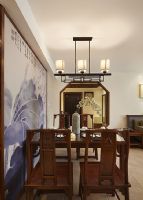 124平中式休闲雅居中式餐厅装修图片