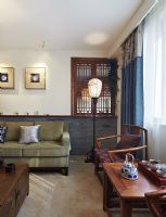 124平中式休闲雅居中式客厅装修图片