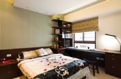 142平中式禅风雅居中式卧室装修图片