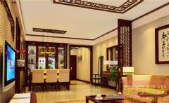 天津中式别墅设计中式客厅装修图片