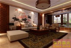 北京别墅设计中式风格中式客厅装修图片