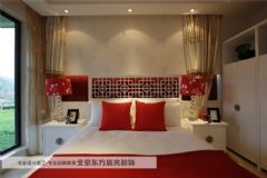 昌平中式别墅设计中式卧室装修图片