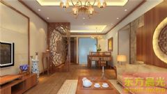 别墅装修设计案例——东方晨光中式客厅装修图片