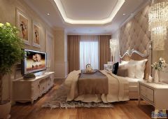 武汉尚层装饰做的f天下户型的设计方案欧式卧室装修图片