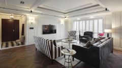 185平新美式大气时尚公寓现代客厅装修图片