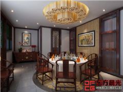 北京古韵古香中式别墅设计中式餐厅装修图片