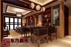 现代中式风格别墅设计中式餐厅装修图片