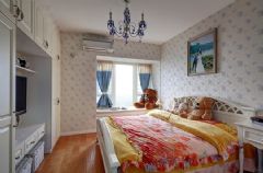 87平米地中海风格实景地中海卧室装修图片