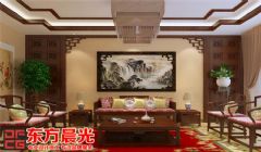 高端别墅设计中式风格中式客厅装修图片