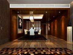 92平中式禅意精品公寓中式餐厅装修图片