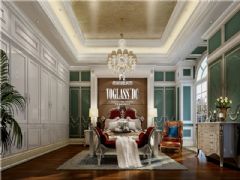 雅居乐独栋法式风格案例效果图美式卧室装修图片
