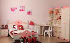 梦幻儿童房家具搭配设计简约儿童房装修图片