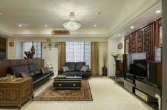 135平中式温馨雅居中式客厅装修图片