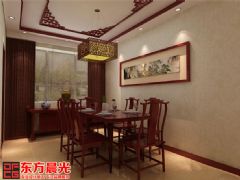 花开富贵般中式别墅设计效果图中式餐厅装修图片
