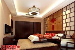 花开富贵般中式别墅设计效果图中式卧室装修图片