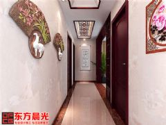 中式风格别墅室内装修效果图中式过道装修图片