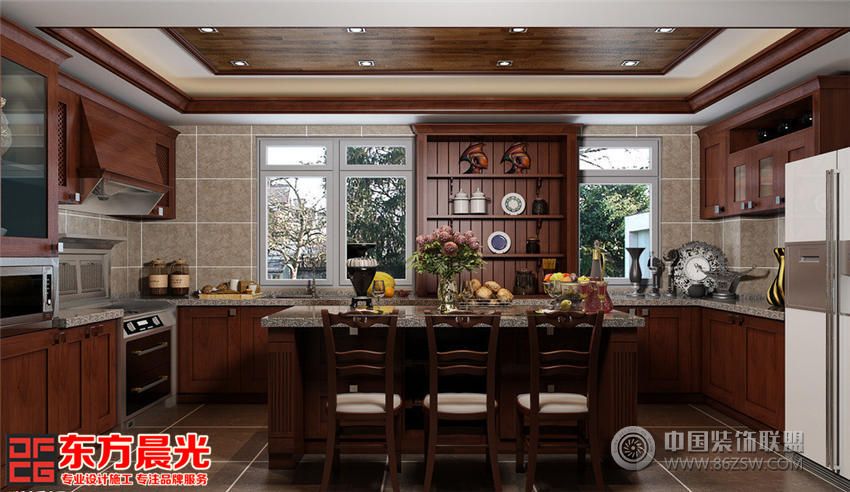 中式风格厨房装修效果图