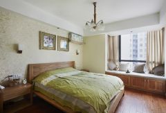 135平中式温馨雅居中式卧室装修图片