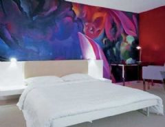 卧室色彩艺术阳台效果图现代卧室装修图片