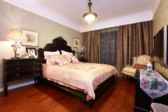 83平中式风格温馨雅居中式卧室装修图片