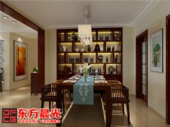 中式风格别墅装修设计清新舒适中式餐厅装修图片