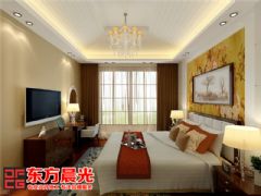 中式风格别墅装修设计清新舒适中式卧室装修图片
