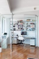 创意玻璃隔断设计现代书房装修图片