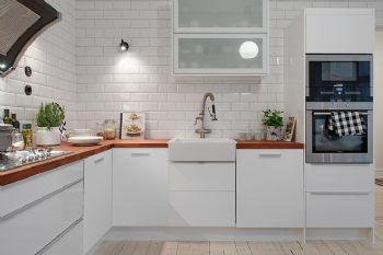 120平北欧风格温馨公寓欧式风格厨房装修图片