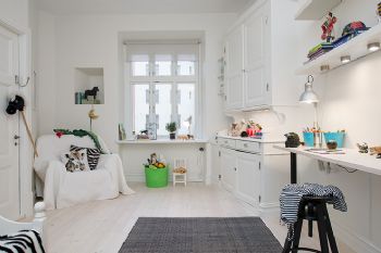 120平北欧风格温馨公寓欧式风格厨房装修图片