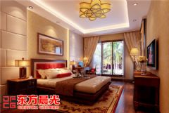 别墅中式装修设计显柔和古典美中式卧室装修图片