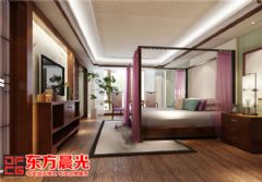 新中式风格联排别墅装修效果图中式卧室装修图片