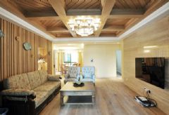 阿森设计-住宅空间案例成都130平方家装实品屋现代客厅装修图片
