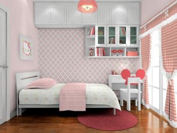 如梦似幻的女儿卧室简约风格儿童房装修图片