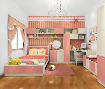 如梦似幻的女儿卧室简约儿童房装修图片