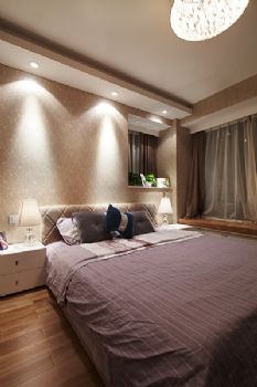 110平现代简约时尚公寓现代简约卧室装修图片