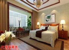 中式别墅装修设计高端淡雅之美中式卧室装修图片