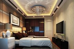 中梁天域125平米现代简约也能如此高端奢华现代简约卧室装修图片