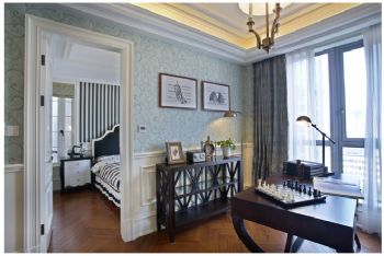 178平美式清新装修案例美式卧室装修图片
